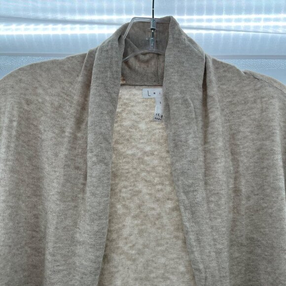 Leith Women's Open Front Duster Cardigan Lightweight Beige Size Small - Picture 2 of 9
